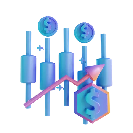 Wachstumsdiagramm  3D Illustration