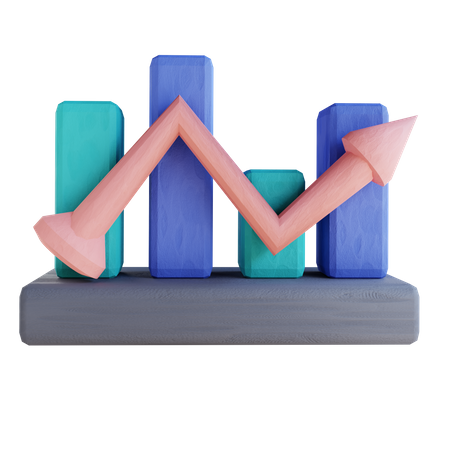 Wachstum Diagramm  3D Illustration