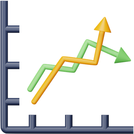 Wachstumsdiagramm  3D Icon