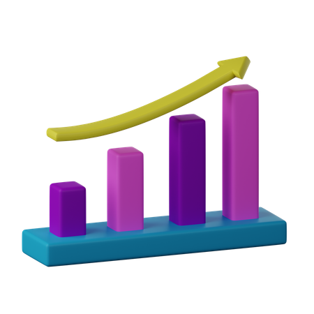 Wachstum Diagramm  3D Icon