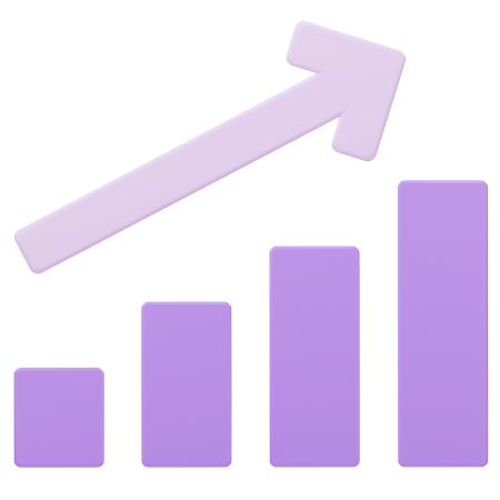 Diagramm Aufwärtspfeil  3D Icon