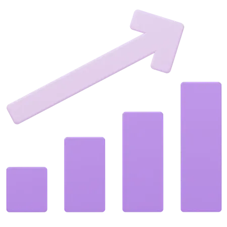 Diagramm Aufwärtspfeil  3D Icon