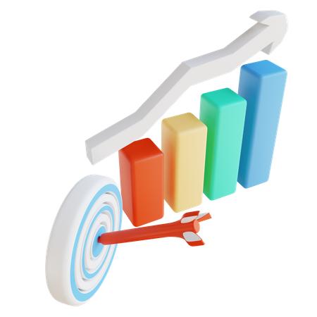 Wachstumsziel  3D Icon