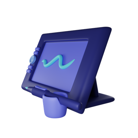 Wacom-Tablet  3D Illustration