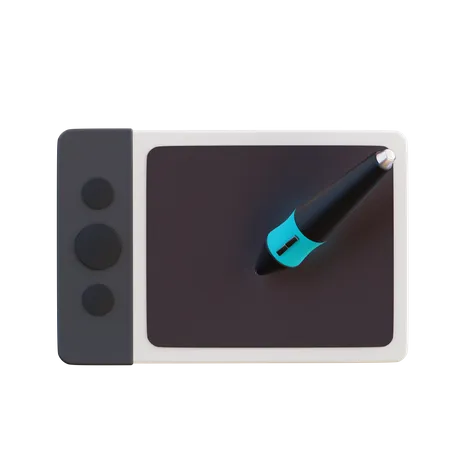 3 D Illustration Drawing Tablet 3D Icon