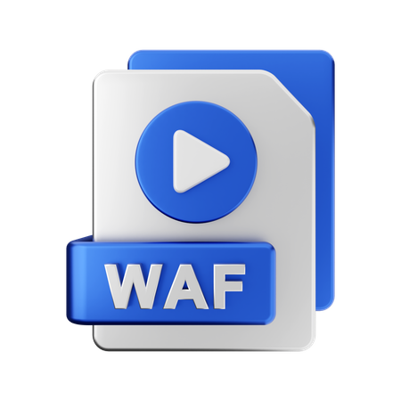 WAF File 3D Illustration