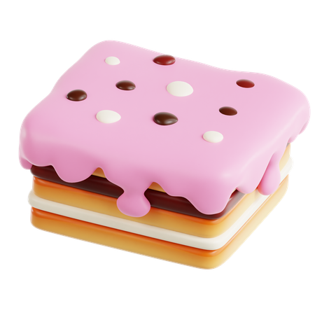 Wafer Dessert With Cream  3D Icon