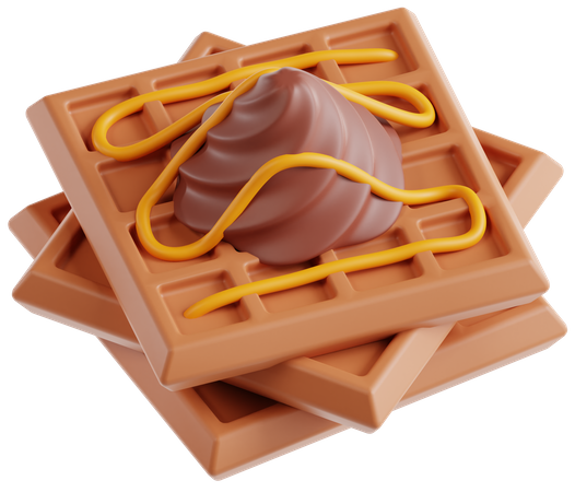 Waffel  3D Icon