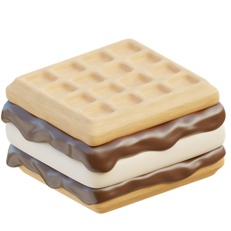 Waffel-Eis  3D Icon