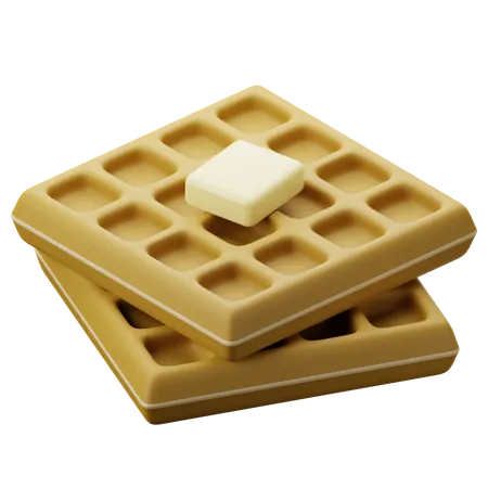 Waffeln  3D Illustration