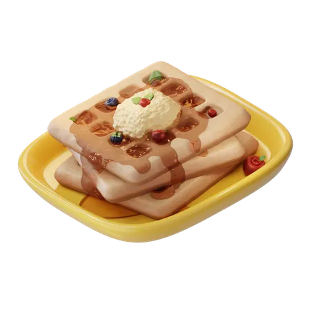 Waffle  3D Icon