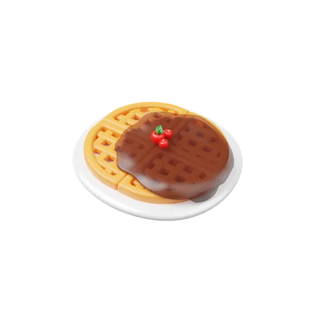 Waffle  3D Illustration