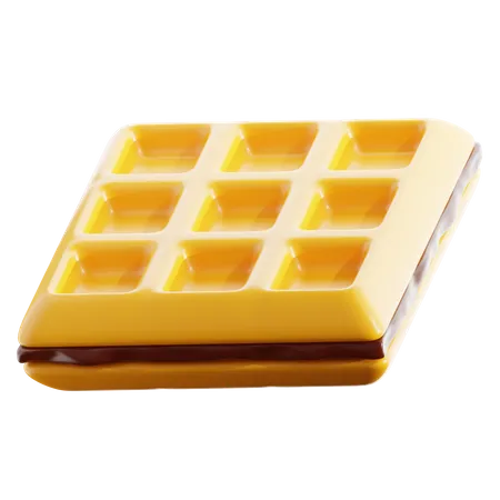 Waffle 3 D Illustration 3D Icon