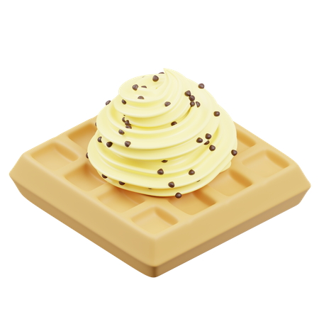 Waffle Ice Cream  3D Icon