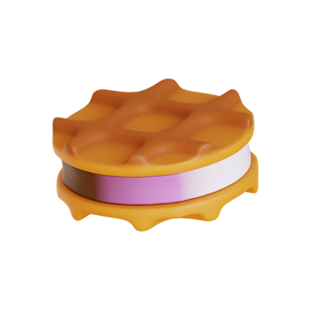 Waffle Sandwich  3D Icon
