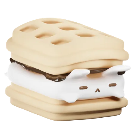 Waffle Sandwich  3D Icon