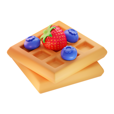 Waffles 3D Illustration