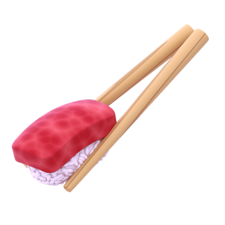 Wagyu Nigiri In Chopstick  3D Icon