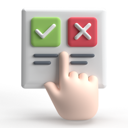 Wahr falsch  3D Icon