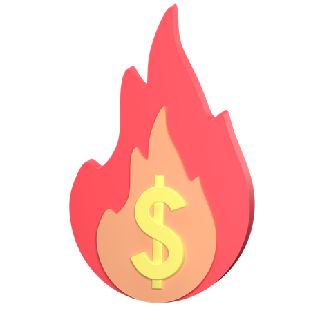 Währungsbrand  3D Icon