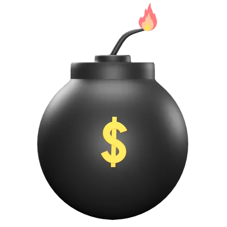 Währungsbombe  3D Icon