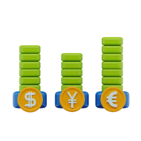 Währungsdiagramm  3D Icon