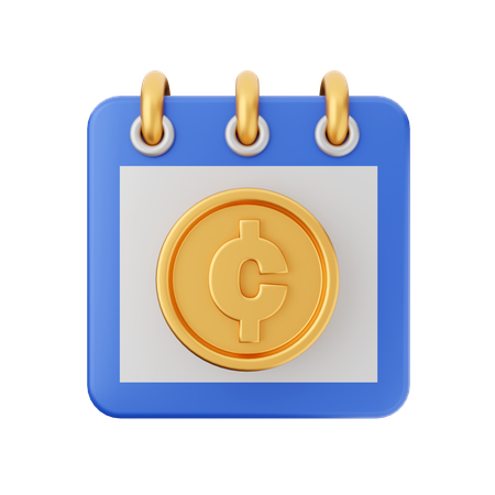 Währungskalender  3D Icon