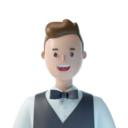 Waiter  3D Icon
