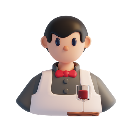 Waiter  3D Icon