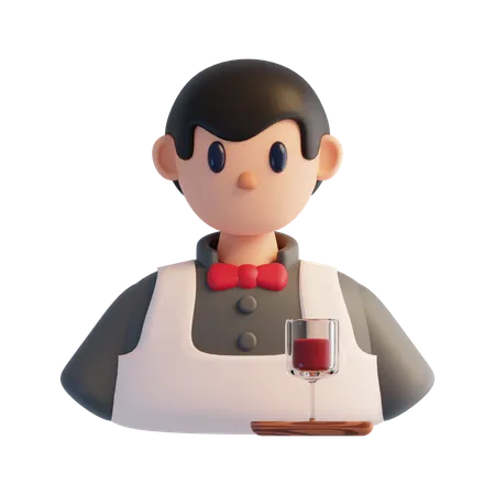 Waiter  3D Icon