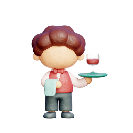 Waiter  3D Icon