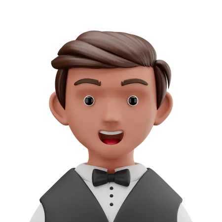 Waiter 3D Icon