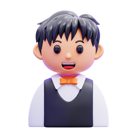 ウェイター  3D Icon