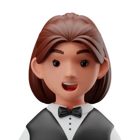 Waitress  3D Icon