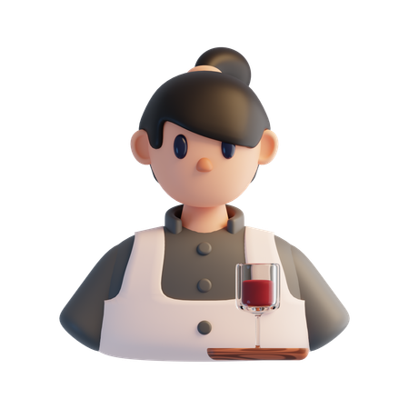 Waitress  3D Icon