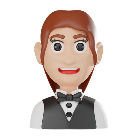 Waitress  3D Icon