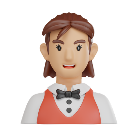 Waitress  3D Icon