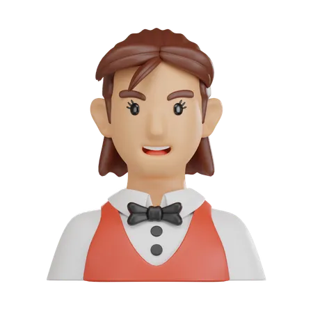 Waitress  3D Icon