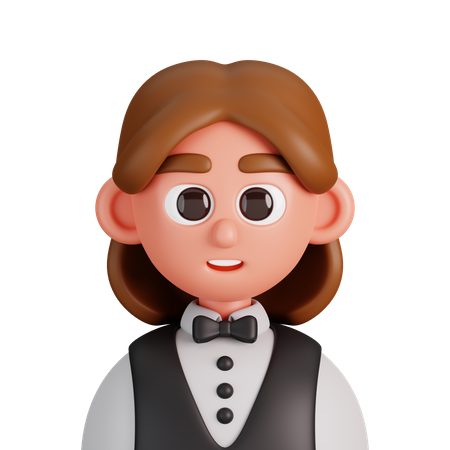 Waitress  3D Icon