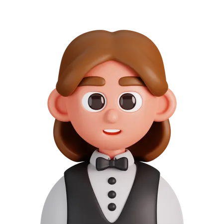 Waitress  3D Icon