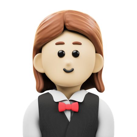Waitress Avatar  3D Icon