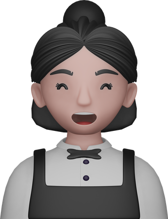 Waitress Avatar  3D Icon