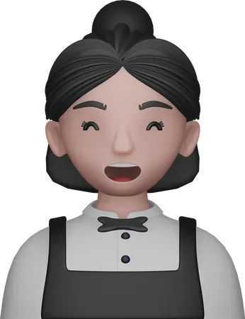 Waitress Avatar  3D Icon