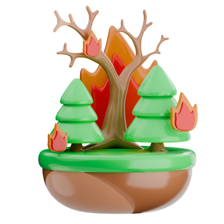 Waldbrände  3D Icon