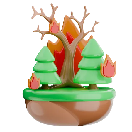 Waldbrände  3D Icon