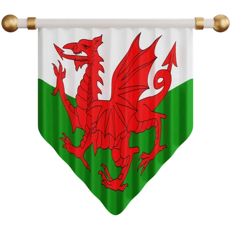 Wales flagge  3D Icon