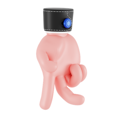 Walk Finger Hand Gesture  3D Icon