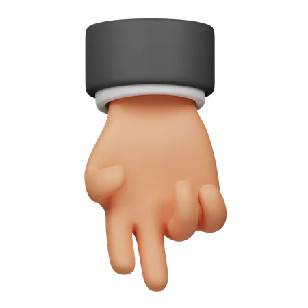 Walk Hand Gesture  3D Icon