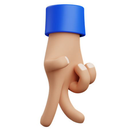 Walk hand gesture  3D Icon