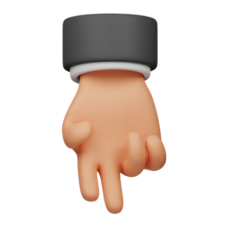 Walk Hand Gesture  3D Icon